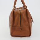 LOEWE Amazona 36 Hand Bag Leather Brown Gold Auth 191377V-3