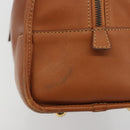 LOEWE Amazona 36 Hand Bag Leather Brown Gold Auth 191377V-5