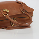LOEWE Amazona 36 Hand Bag Leather Brown Gold Auth 191377V-8