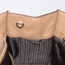 PRADA Hand Bag Vittero Dino Leather Beige Silver Auth 191378V-22