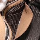PRADA Hand Bag Vittero Dino Leather Beige Silver Auth 191378V-26
