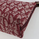 Christian Dior Trotter Canvas Accessory Pouch Red Silver Auth 191379SAV-10