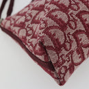 Christian Dior Trotter Canvas Accessory Pouch Red Silver Auth 191379SAV-11