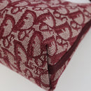 Christian Dior Trotter Canvas Accessory Pouch Red Silver Auth 191379SAV-12