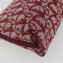 Christian Dior Trotter Canvas Accessory Pouch Red Silver Auth 191379SAV-13