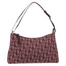 Christian Dior Trotter Canvas Accessory Pouch Red Silver Auth 191379SAV-2