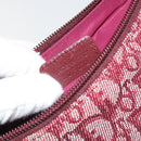 Christian Dior Trotter Canvas Accessory Pouch Red Silver Auth 191379SAV-20