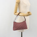 Christian Dior Trotter Canvas Accessory Pouch Red Silver Auth 191379SAV-21