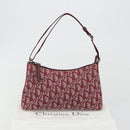 Christian Dior Trotter Canvas Accessory Pouch Red Silver Auth 191379SAV-22