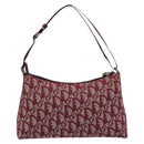 Christian Dior Trotter Canvas Accessory Pouch Red Silver Auth 191379SAV-3