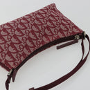 Christian Dior Trotter Canvas Accessory Pouch Red Silver Auth 191379SAV-6