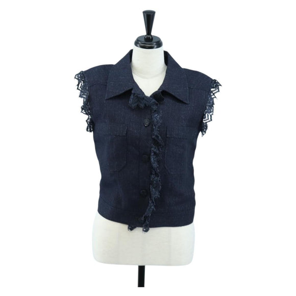 CHANEL Best Denim Navy CC Auth 191380SAM
