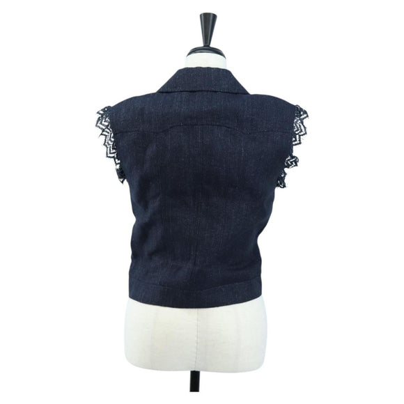CHANEL Best Denim Navy CC Auth 191380SAM