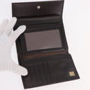 FENDI Zucca Canvas Wallet Black Brown Auth 191381V-8