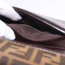 FENDI Zucca Canvas Wallet Black Brown Auth 191381V-19