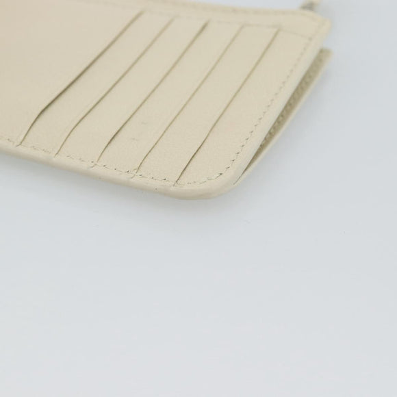 BALENCIAGA Fragment Case Leather Ivory Silver 810902 Auth 191382V