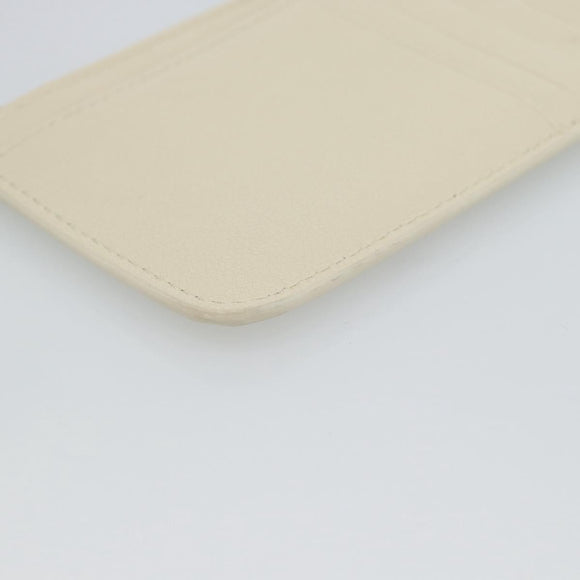 BALENCIAGA Fragment Case Leather Ivory Silver 810902 Auth 191382V