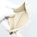BALENCIAGA Fragment Case Leather Ivory Silver 810902 Auth 191382V-18