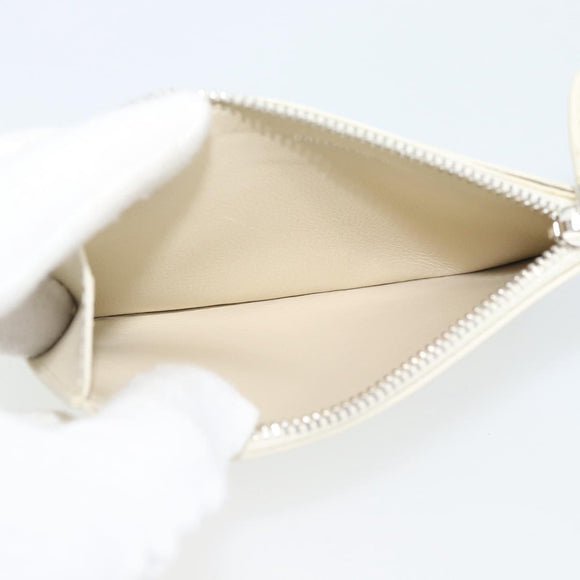 BALENCIAGA Fragment Case Leather Ivory Silver 810902 Auth 191382V