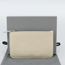 BALENCIAGA Fragment Case Leather Ivory Silver 810902 Auth 191382V-12