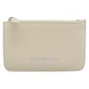 BALENCIAGA Fragment Case Leather Ivory Silver 810902 Auth 191382V-13