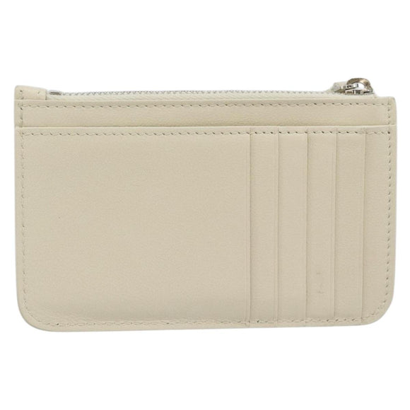 BALENCIAGA Fragment Case Leather Ivory Silver 810902 Auth 191382V