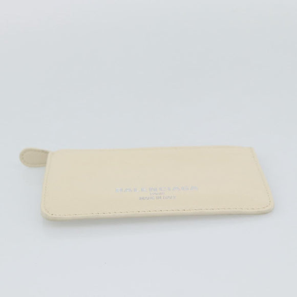 BALENCIAGA Fragment Case Leather Ivory Silver 810902 Auth 191382V