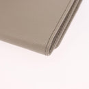 PRADA Compact Wallet Safiano Leather Gray Gold Auth 191383V-16