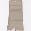 PRADA Compact Wallet Safiano Leather Gray Gold Auth 191383V-8