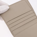 PRADA Compact Wallet Safiano Leather Gray Gold Auth 191383V-21
