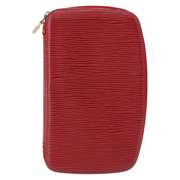 LOUIS VUITTON Epi Agenda Geod Wallet Red M63877 LV Auth 191385