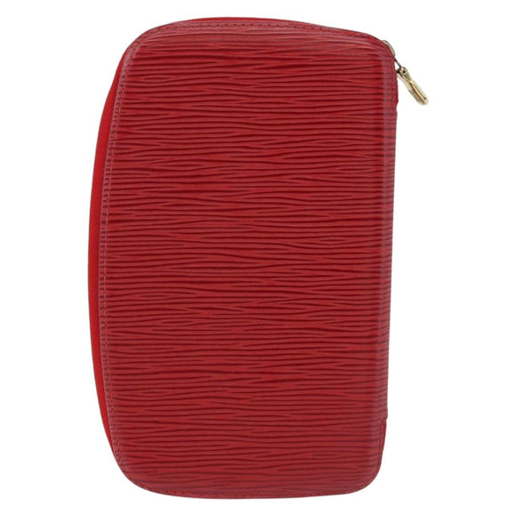 LOUIS VUITTON Epi Agenda Geod Wallet Red M63877 LV Auth 191385