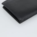 CHANEL COCO Mark Long Wallet Caviar Skin Black Gold CC Auth 191387V-16