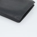 CHANEL COCO Mark Long Wallet Caviar Skin Black Gold CC Auth 191388-15