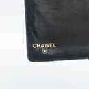CHANEL COCO Mark Long Wallet Caviar Skin Black Gold CC Auth 191388-17