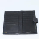 CHANEL COCO Mark Long Wallet Caviar Skin Black Gold CC Auth 191388-8