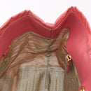 PRADA Ribbon Hand Bag Nylon Pink Gold Auth 191389A-20