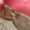 PRADA Ribbon Hand Bag Nylon Pink Gold Auth 191389A-21
