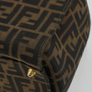 FENDI Zucca Canvas Vanity Hand Bag Black Brown Auth 191413-15