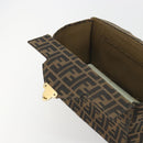 FENDI Zucca Canvas Vanity Hand Bag Black Brown Auth 191413-18