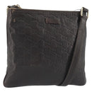 GUCCI GG Canvas Guccissima Bag Leather Dark Brown Gold 201538 Auth 191414-1