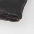 GUCCI GG Canvas Guccissima Bag Leather Dark Brown Gold 201538 Auth 191414-12