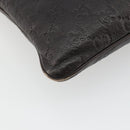 GUCCI GG Canvas Guccissima Bag Leather Dark Brown Gold 201538 Auth 191414-13