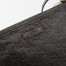 GUCCI GG Canvas Guccissima Bag Leather Dark Brown Gold 201538 Auth 191414-14