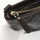 GUCCI GG Canvas Guccissima Bag Leather Dark Brown Gold 201538 Auth 191414-16