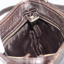 GUCCI GG Canvas Guccissima Bag Leather Dark Brown Gold 201538 Auth 191414-19