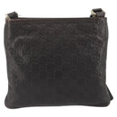 GUCCI GG Canvas Guccissima Bag Leather Dark Brown Gold 201538 Auth 191414-3