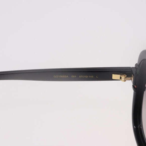 GUCCI Sunglasses Plastic Black Gold Auth 191416V