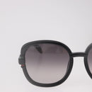 GUCCI Sunglasses Plastic Black Gold Auth 191416V-4