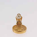 CHANEL COCO Mark Earring Metal Gold Tone CC Auth 191417-10